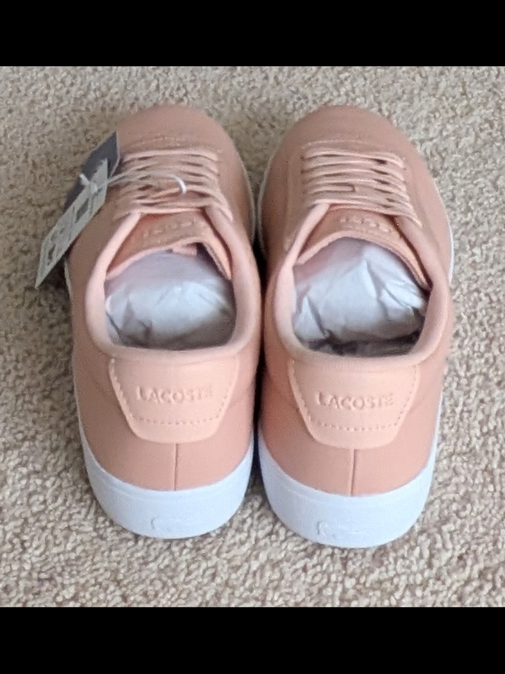Lacoste Baseshot Evo Women's neakers Pink/ White. 10M New With Box - Picture 4 of 6